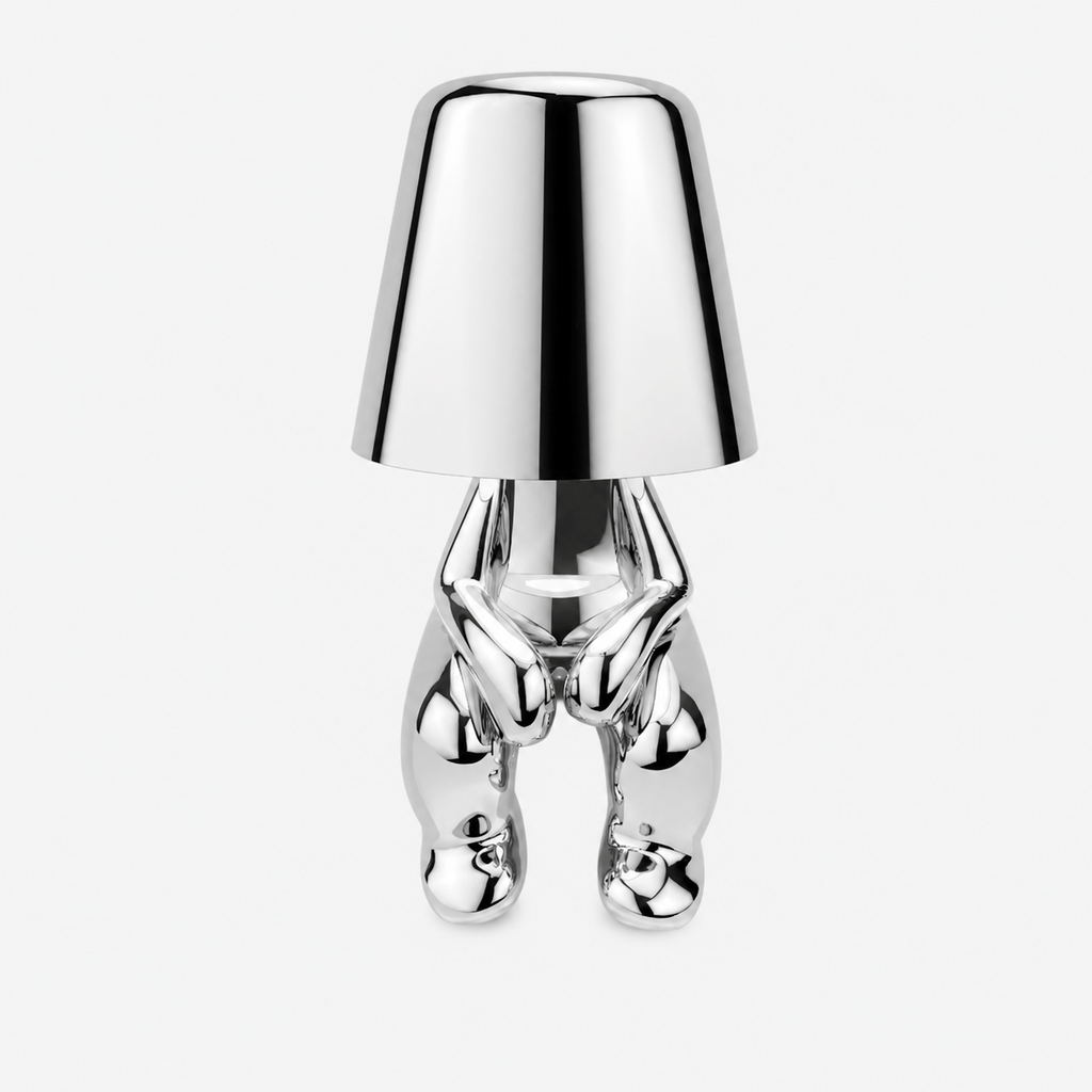 Rise-Light silver  Type C LED Figuren Tischlampe, Kabellos, Touch dimmbar, Modernes Design