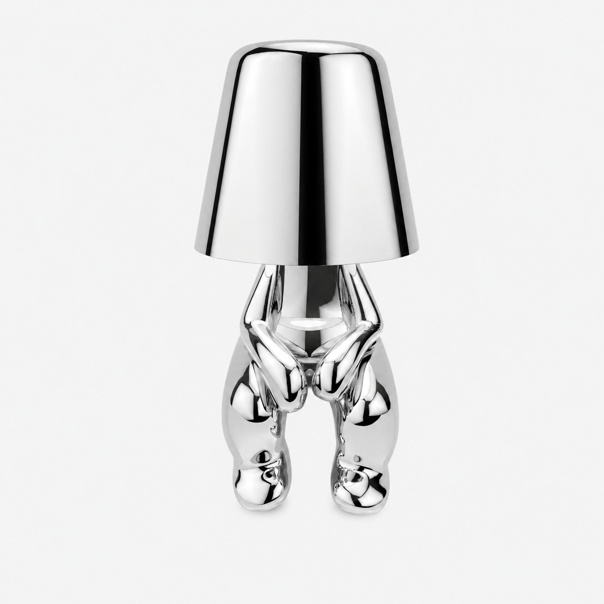Rise-Light silver  Type C LED Figuren Tischlampe, Kabellos, Touch dimmbar, Modernes Design