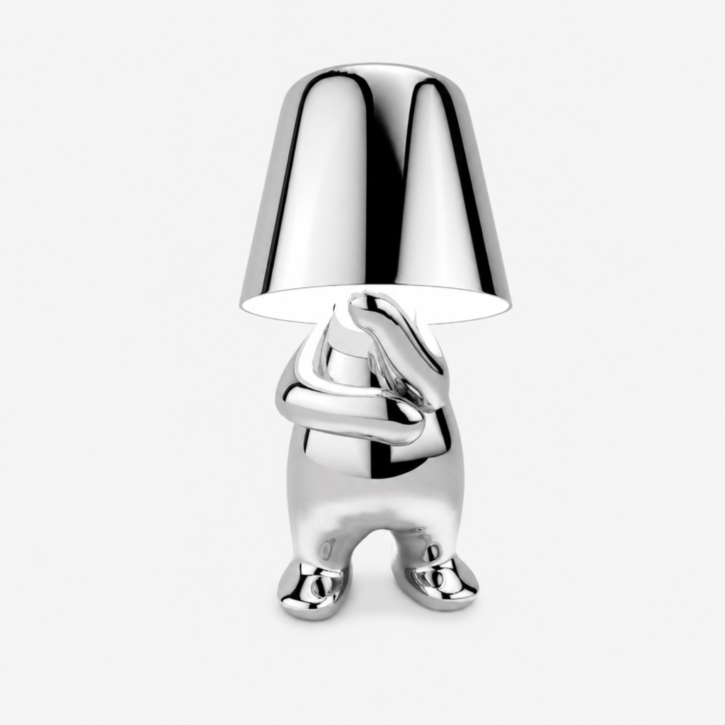 Rise-Light silver  Type D LED Figuren Tischlampe, Kabellos, Touch dimmbar, Modernes Design