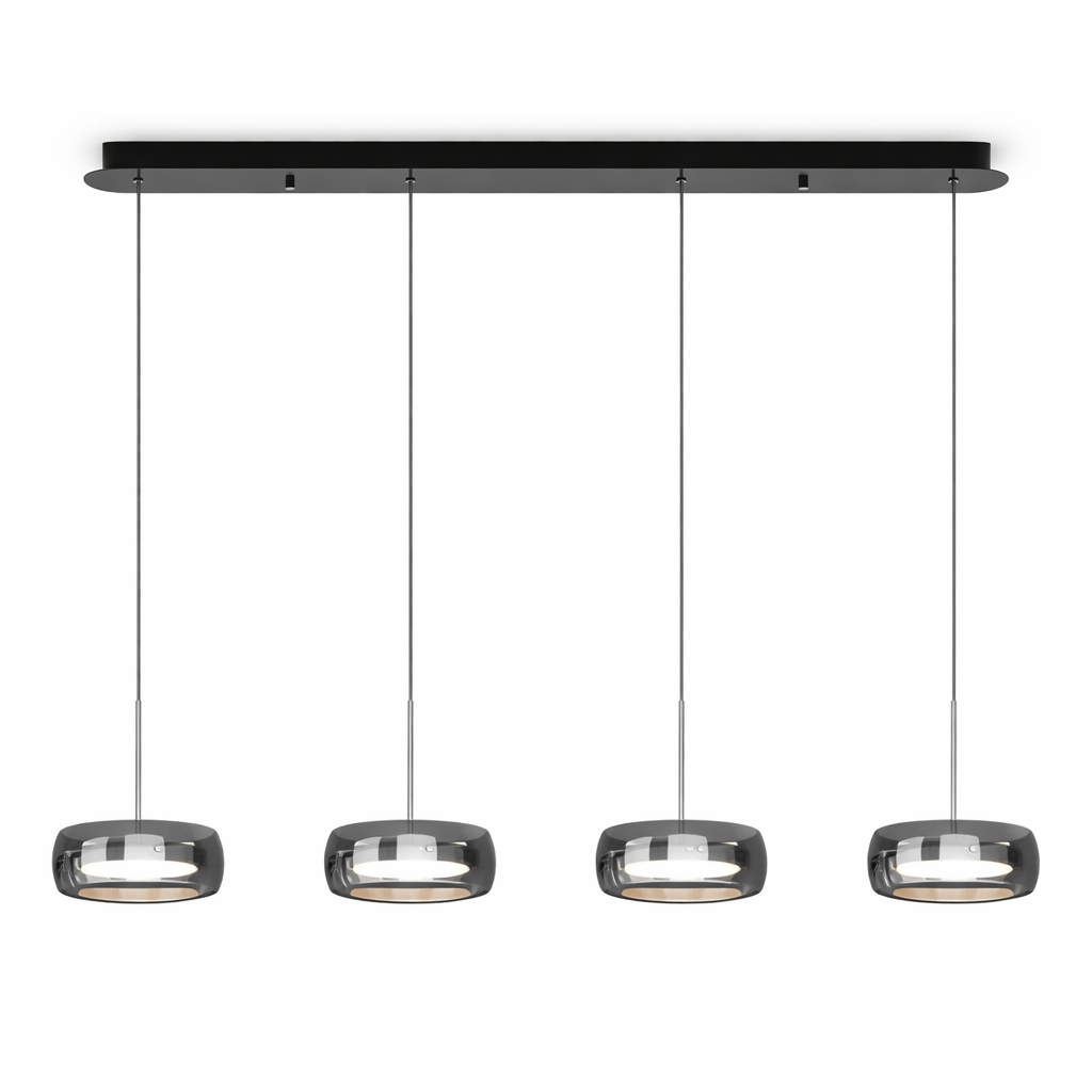 Rise-Light Schwarz / 4 Led-pendelleuchte