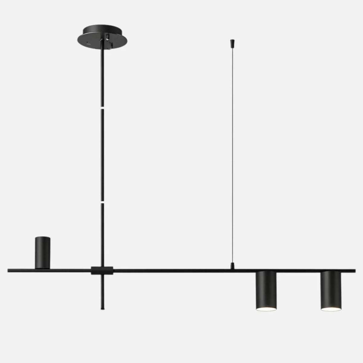 Rise-Light Schwarz / 3 Mehrflammige pendelleuchte
