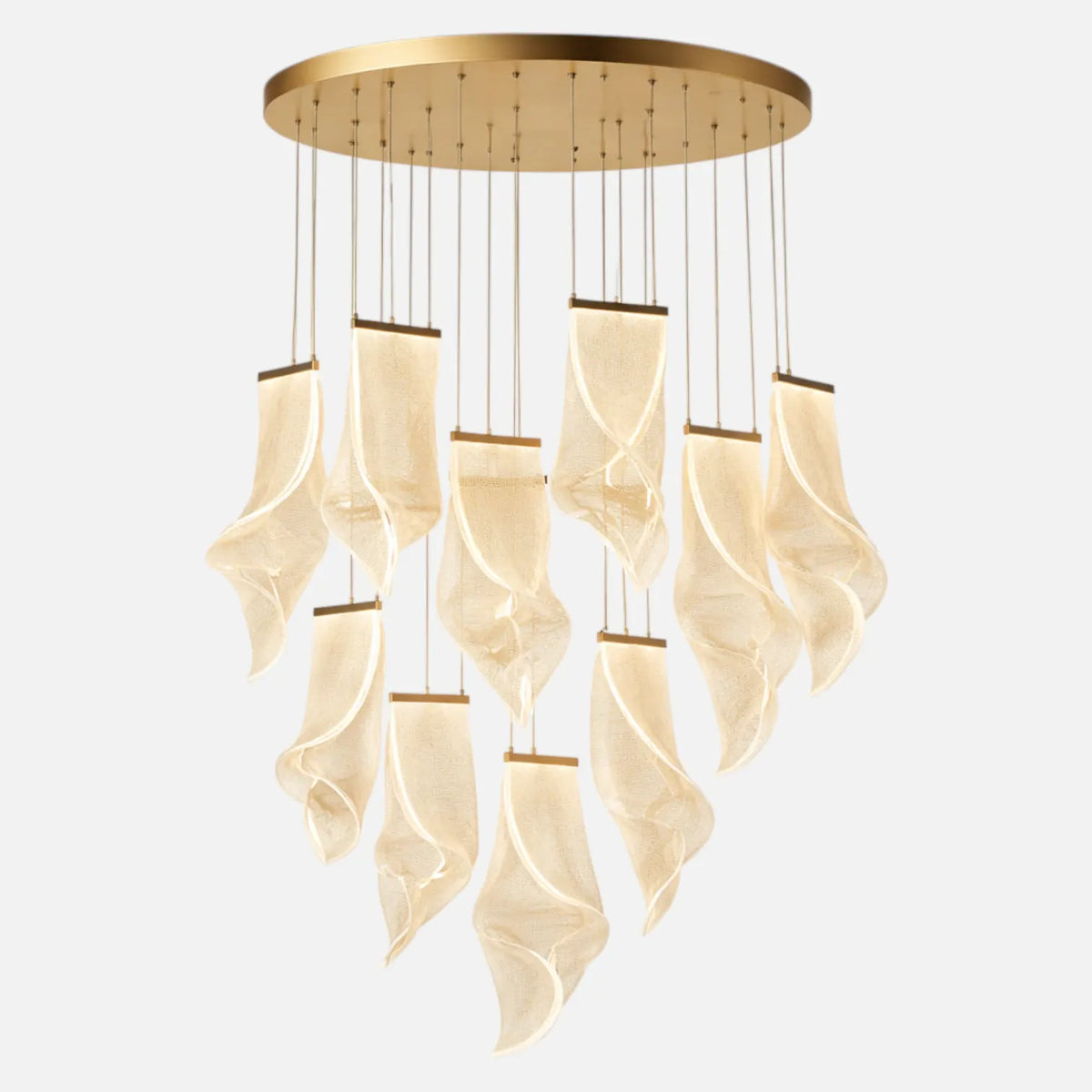 Rise-Light Gold / C Moderne beige kanadische Deckenleuchte