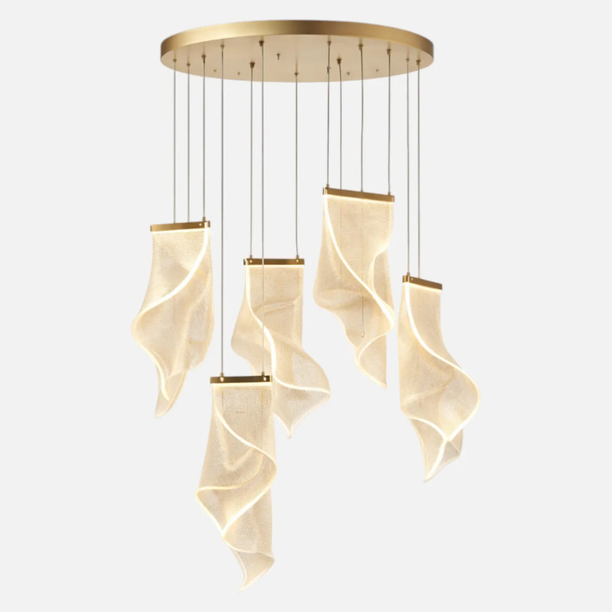 Rise-Light Gold / B Moderne beige kanadische Deckenleuchte