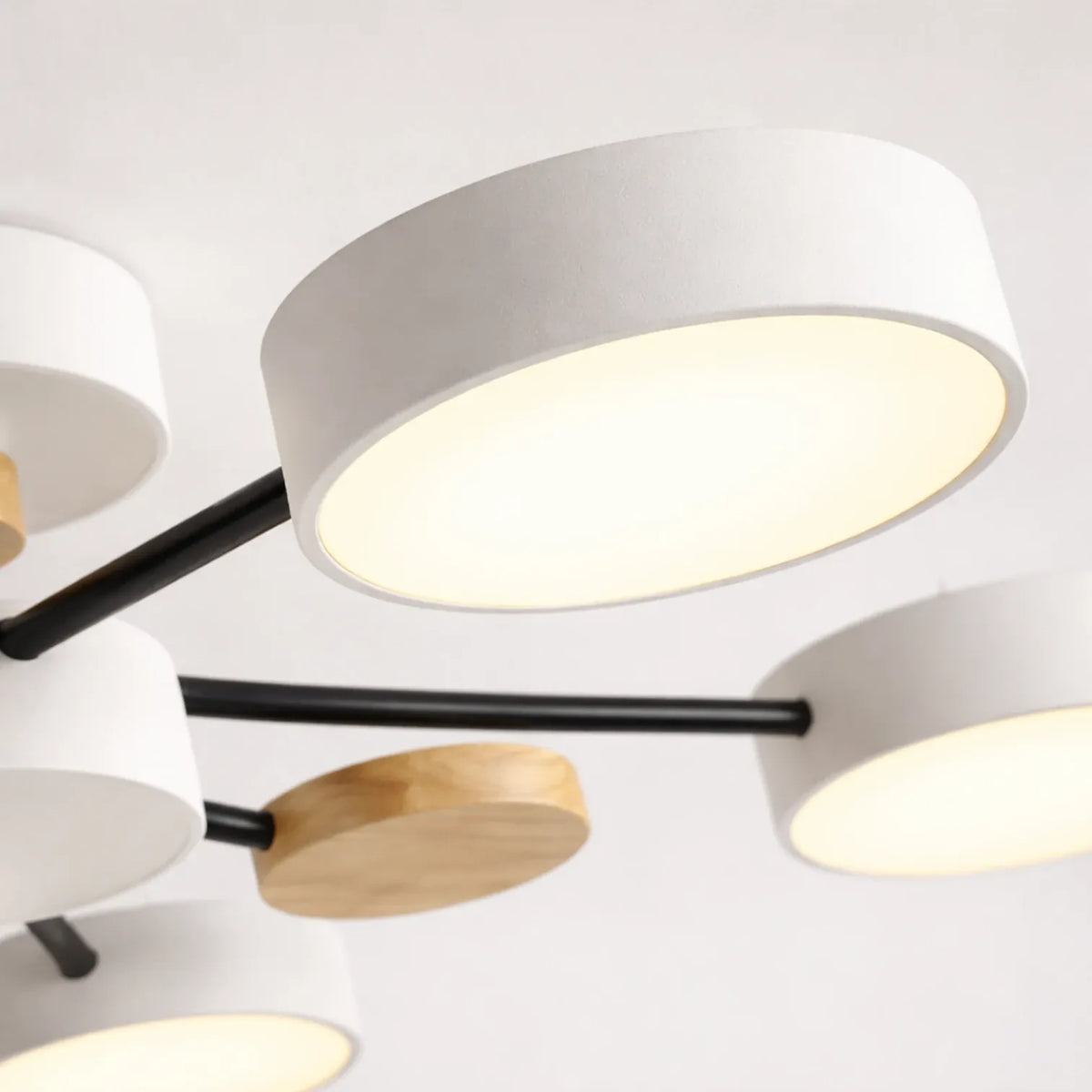 Rise-Light Moderne LED-Deckenleuchte aus Holz Minimalistische