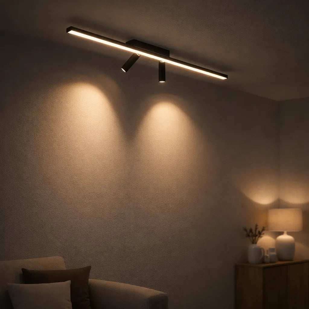 Rise-Light Moderne LED-Deckenleuchte mit Spots