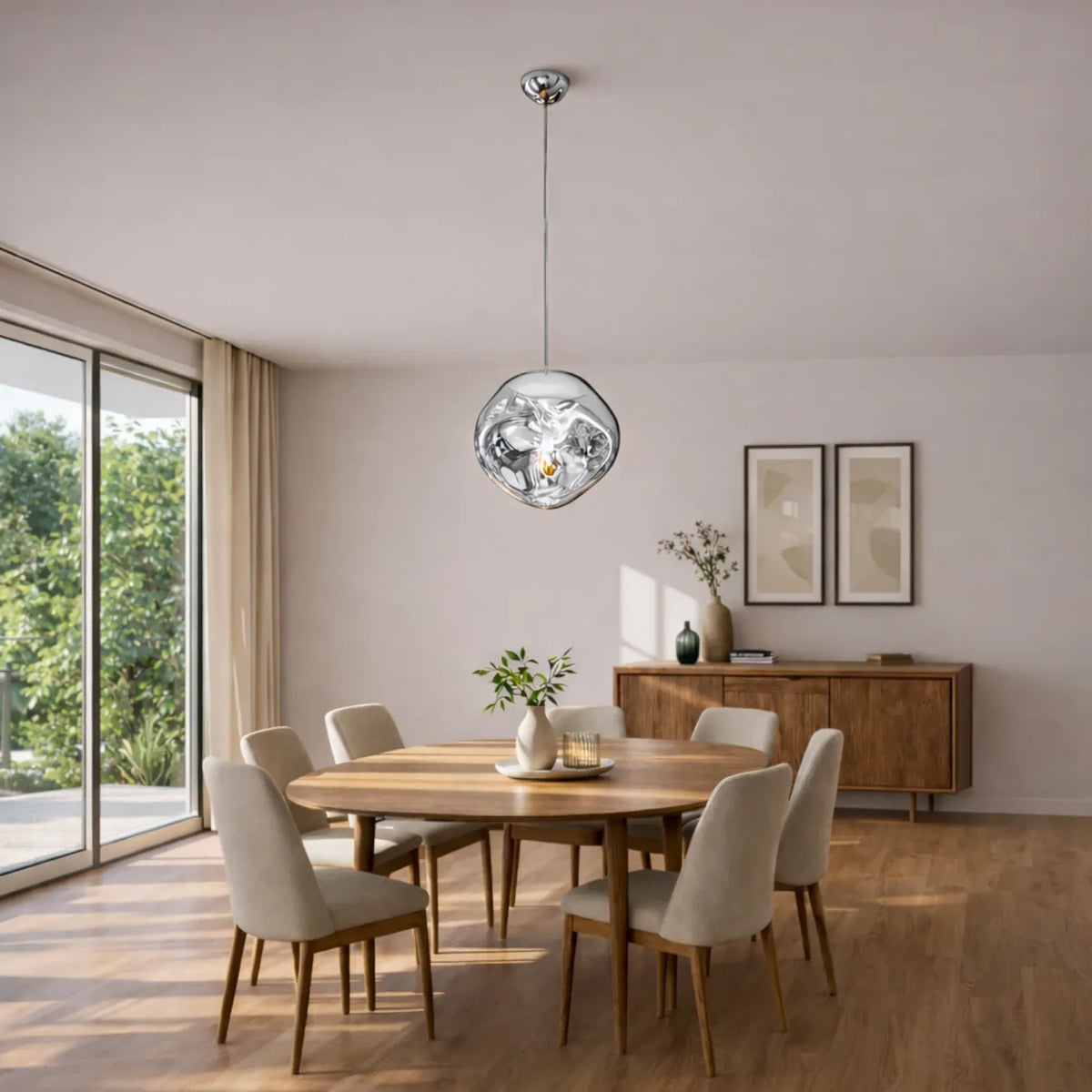 Rise-Light Moderne Pendelleuchte aus Glas