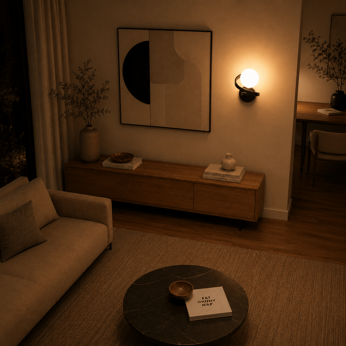 Rise-Light Moderne spiralförmige LED-Wandleuchte für Schlafzimmer und Wohnzimmer