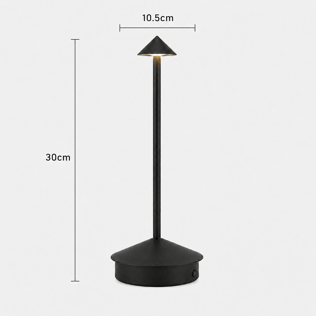 Rise-Light Schwarz Moderne Tischlampe Skandinavisch, Warmes Licht, Kompaktes Design