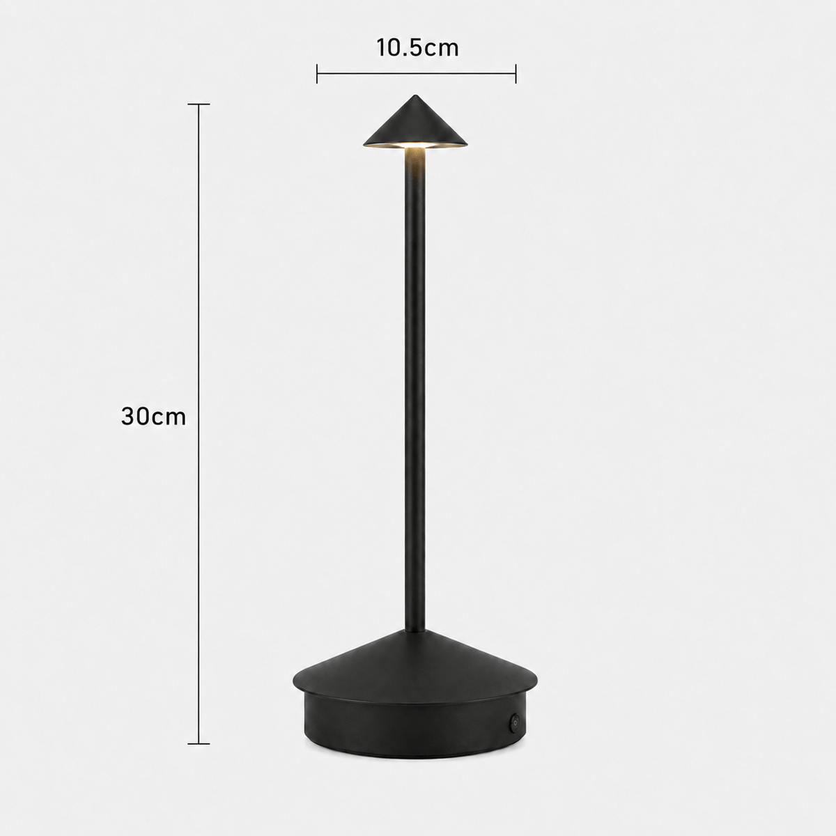 Rise-Light Schwarz Moderne Tischlampe Skandinavisch, Warmes Licht, Kompaktes Design