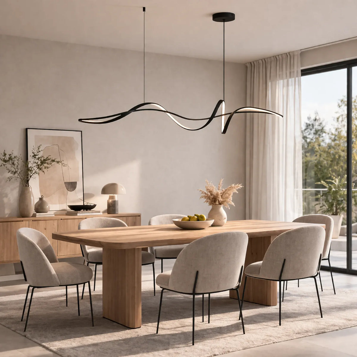 Rise-Light Schwarz Pendelleuchte design
