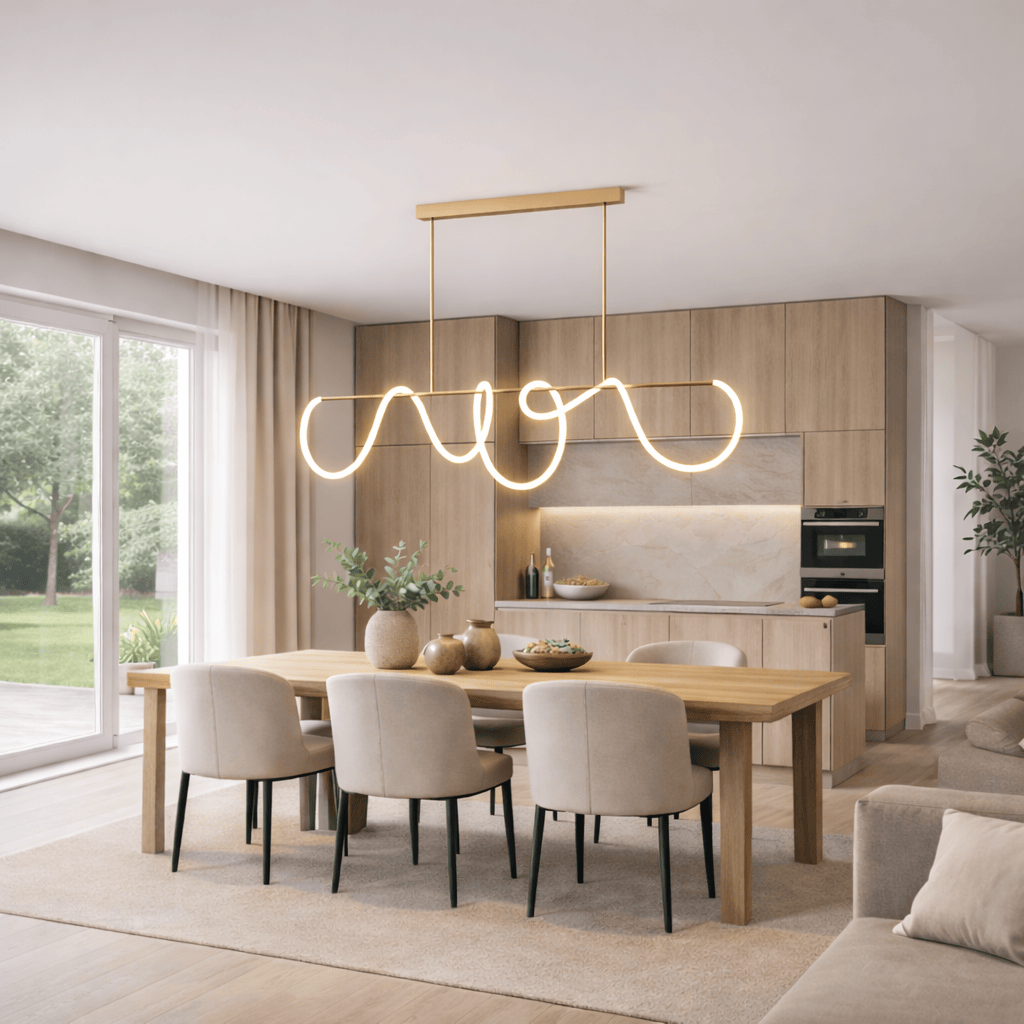 Rise-Light Gold / 110 cm Pendelleuchte esstisch design