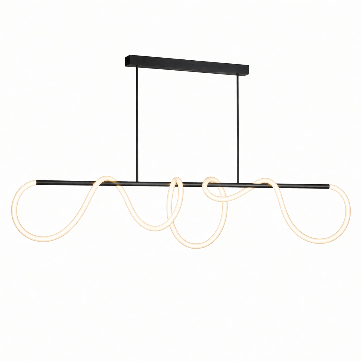 Rise-Light Schwarz / 150 cm Pendelleuchte esstisch design