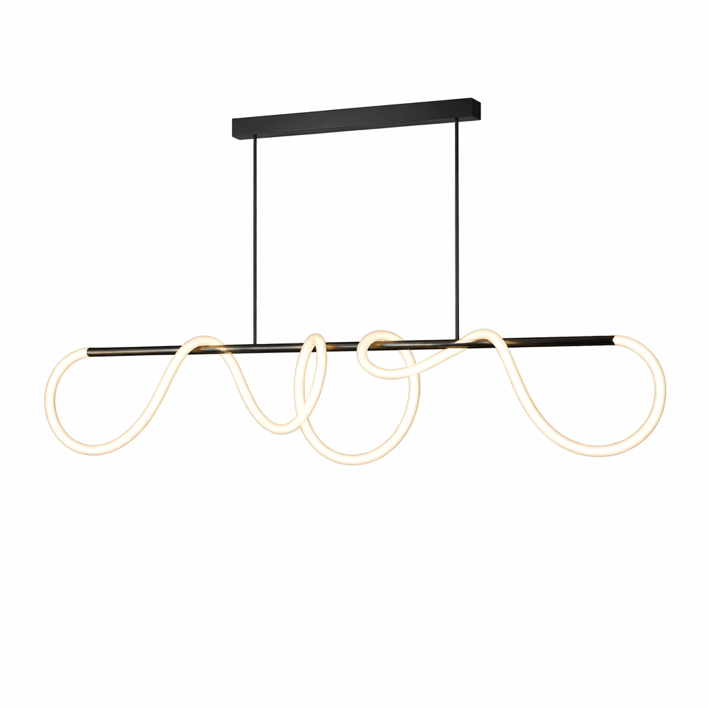 Rise-Light Schwarz / 200 cm Pendelleuchte esstisch design