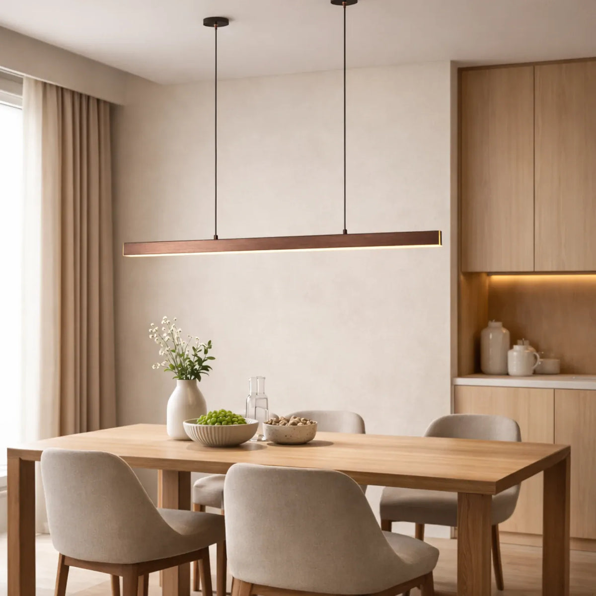 Rise-Light Braun / 80 cm Pendelleuchte esstisch modern
