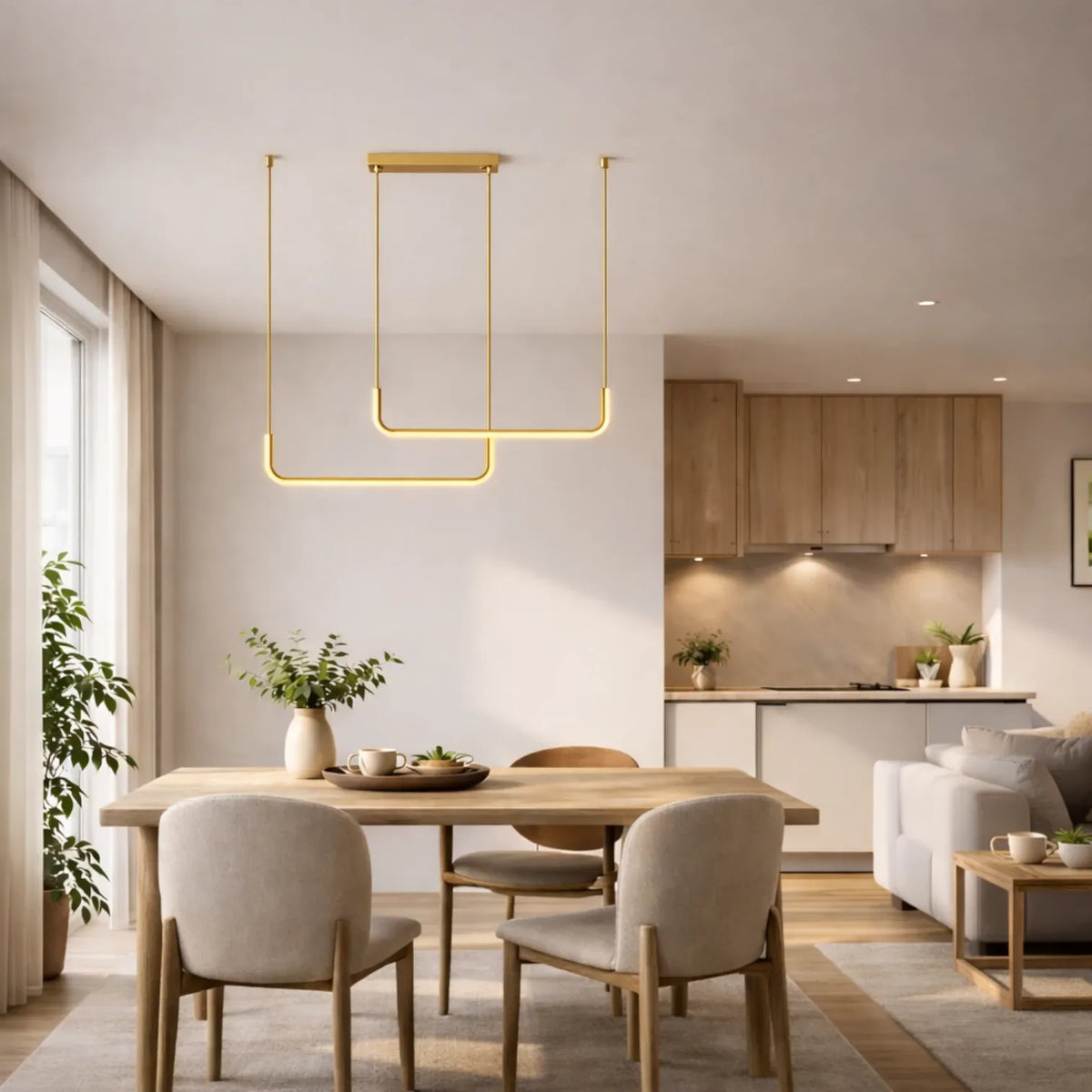 Rise-Light Gold / 1 Pendelleuchte esszimmer modern