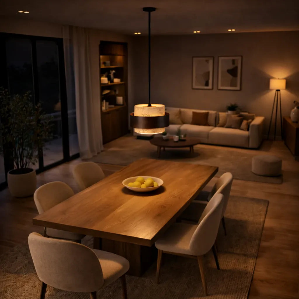Rise-Light Braun Pendelleuchte holz design