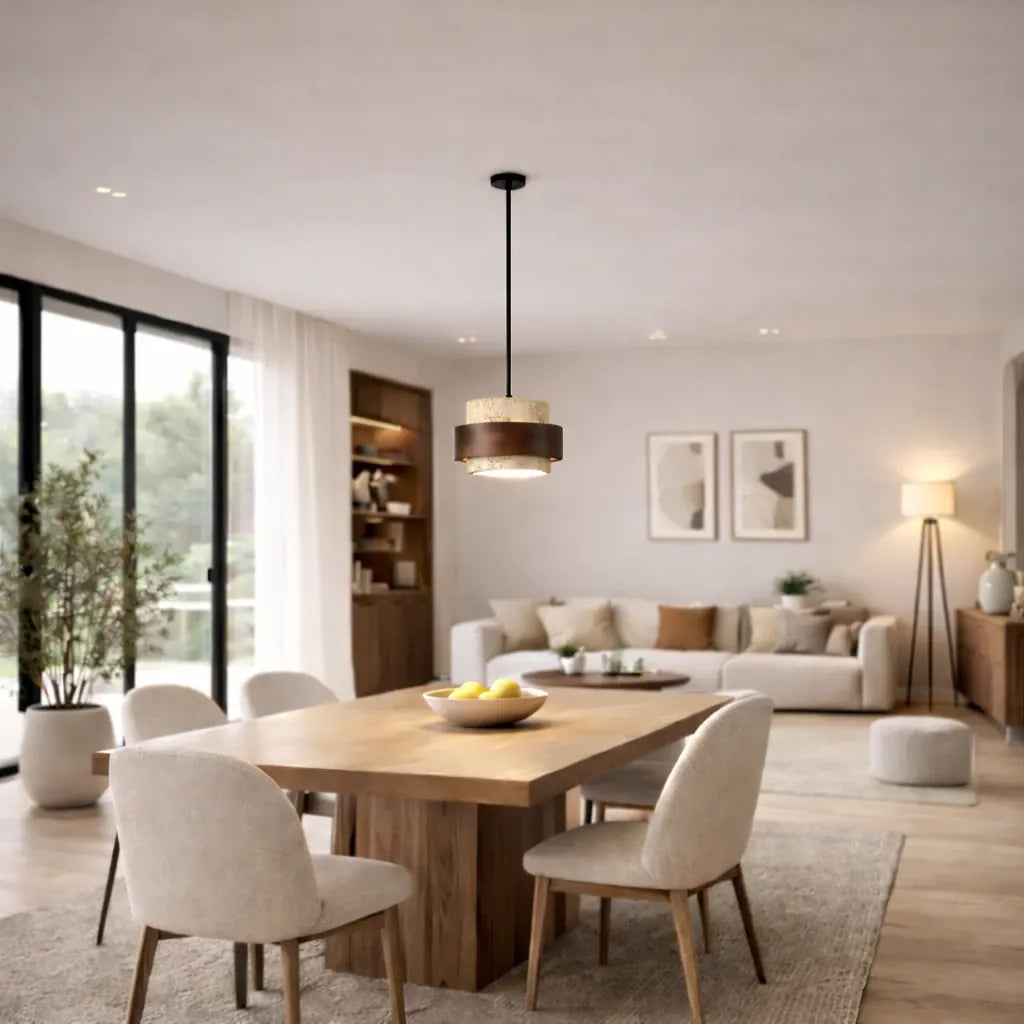 Rise-Light Braun Pendelleuchte holz design