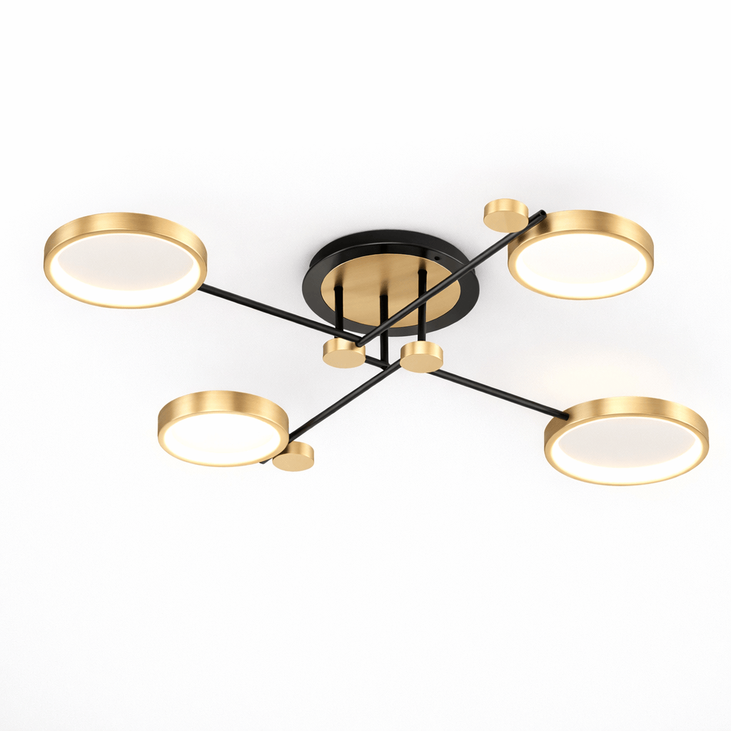 Rise-Light Gold / 4 Pendelleuchte rustikal