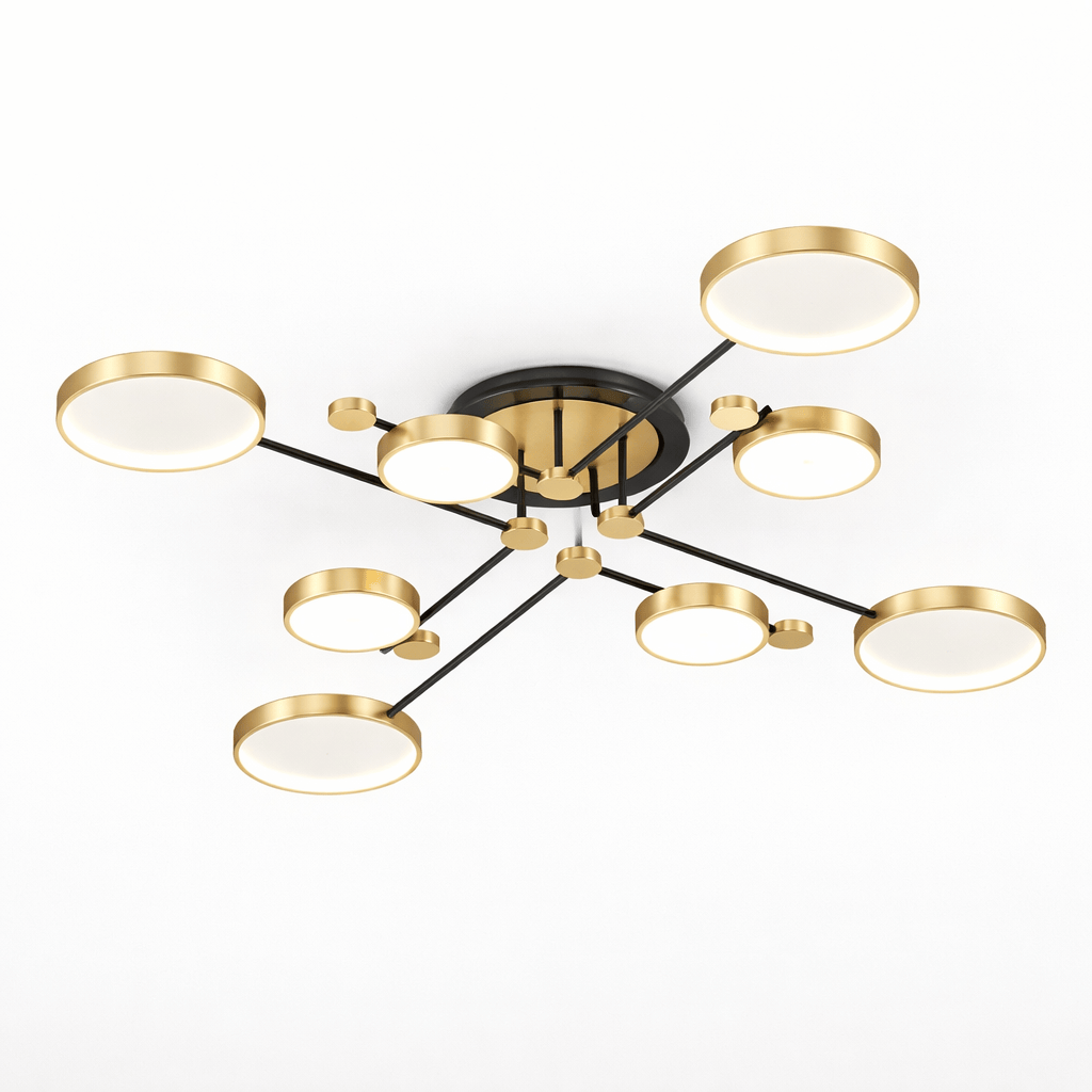 Rise-Light Gold / 8 Pendelleuchte rustikal
