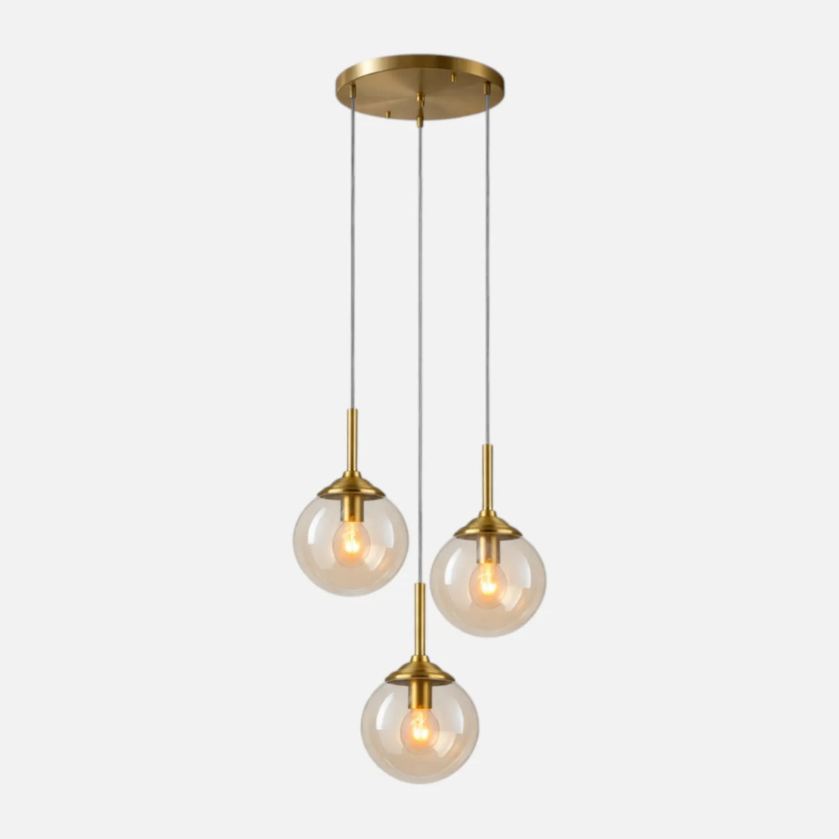 Rise-Light Transparent / 3 Pendelleuchte vintage