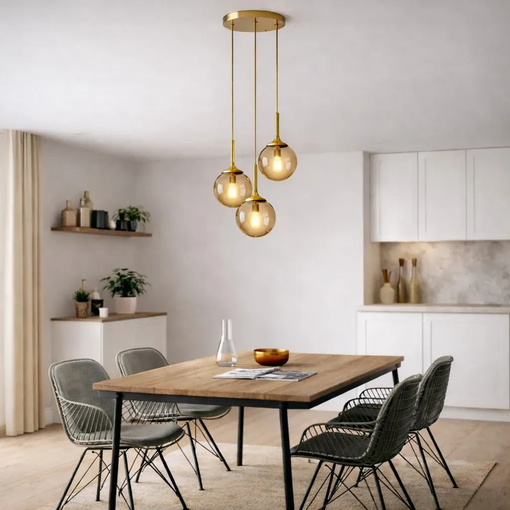 Rise-Light Gold / 1 Pendelleuchte vintage