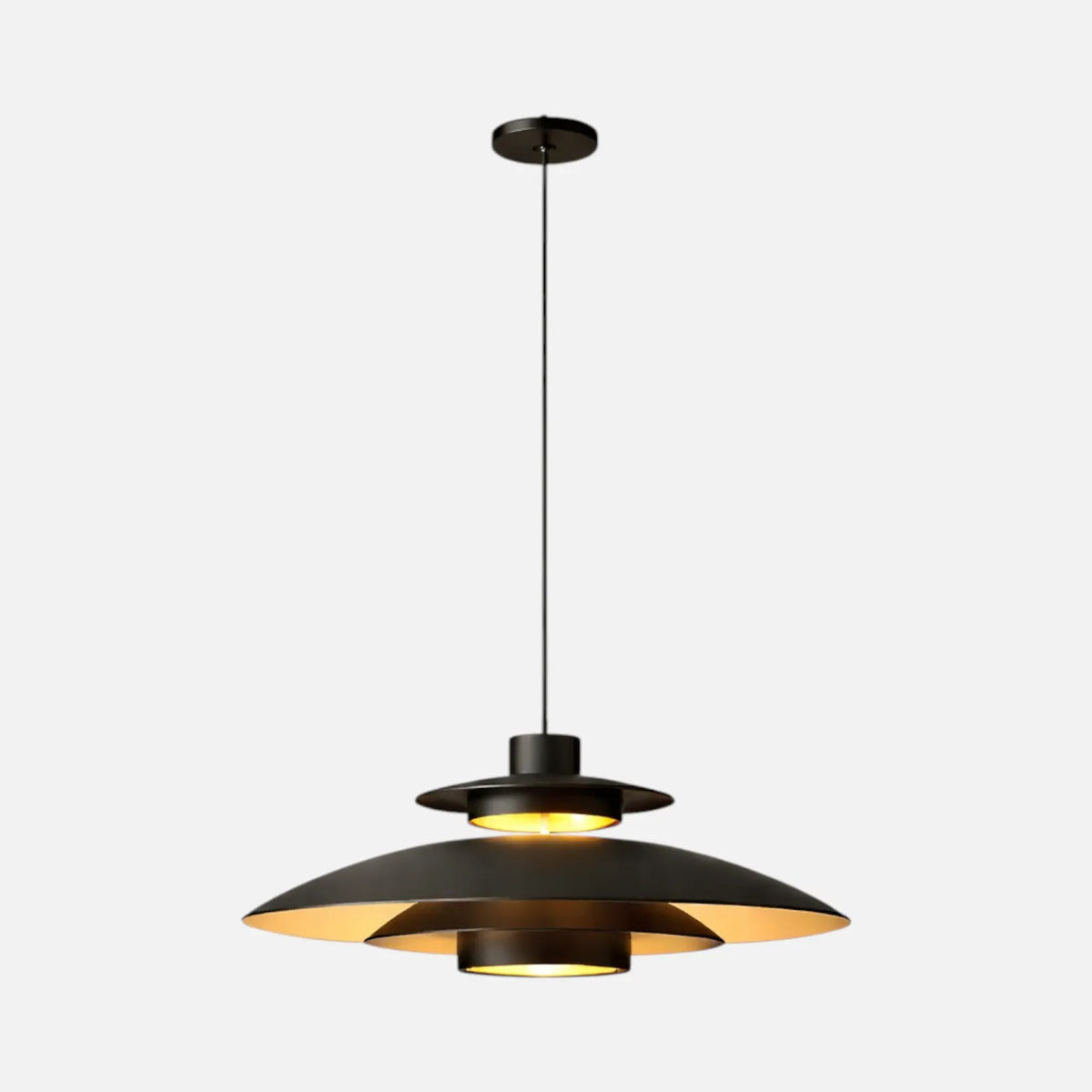 Rise-Light Schwarz / 38 cm Pendelleuchten design klassiker