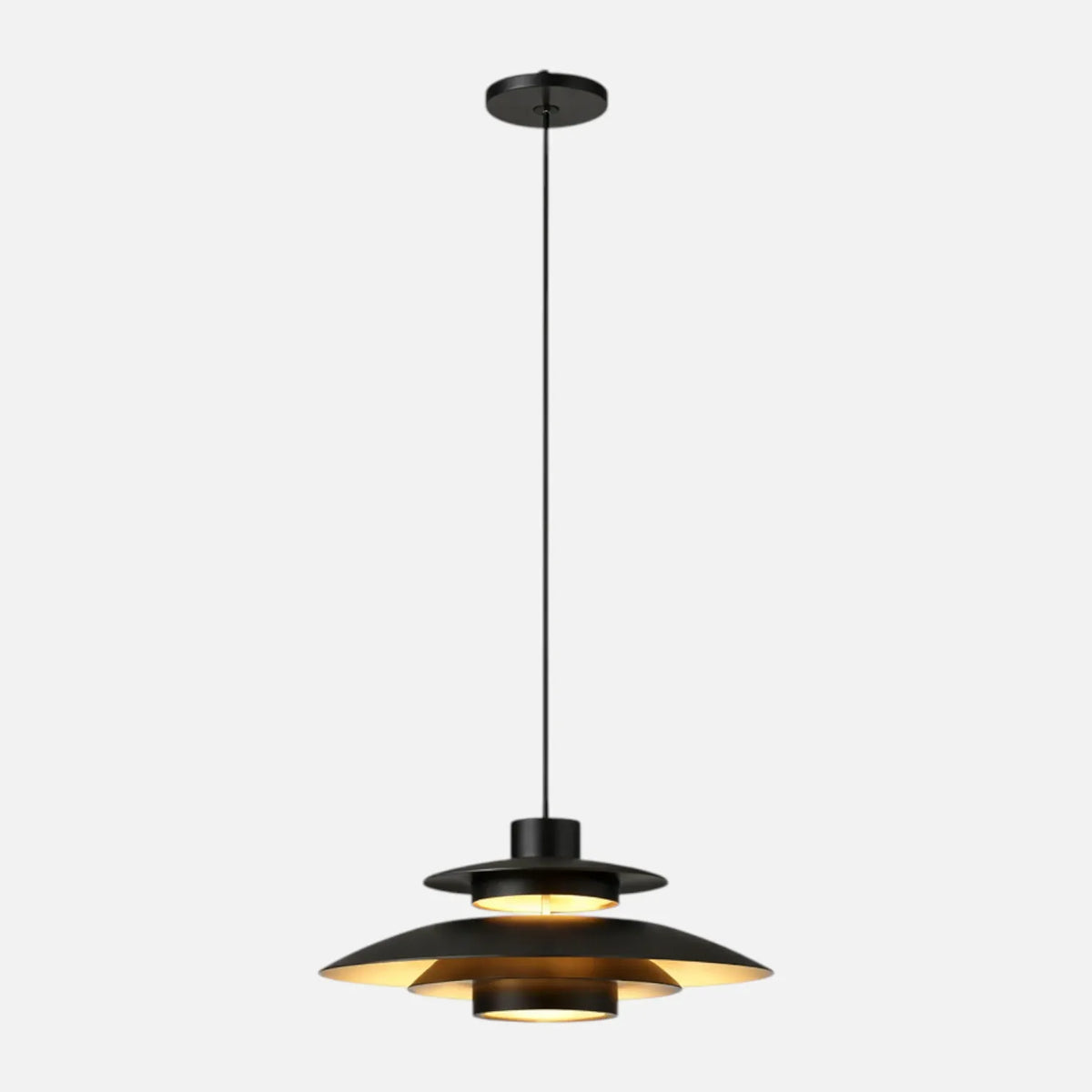 Rise-Light Schwarz / 30 cm Pendelleuchten design klassiker