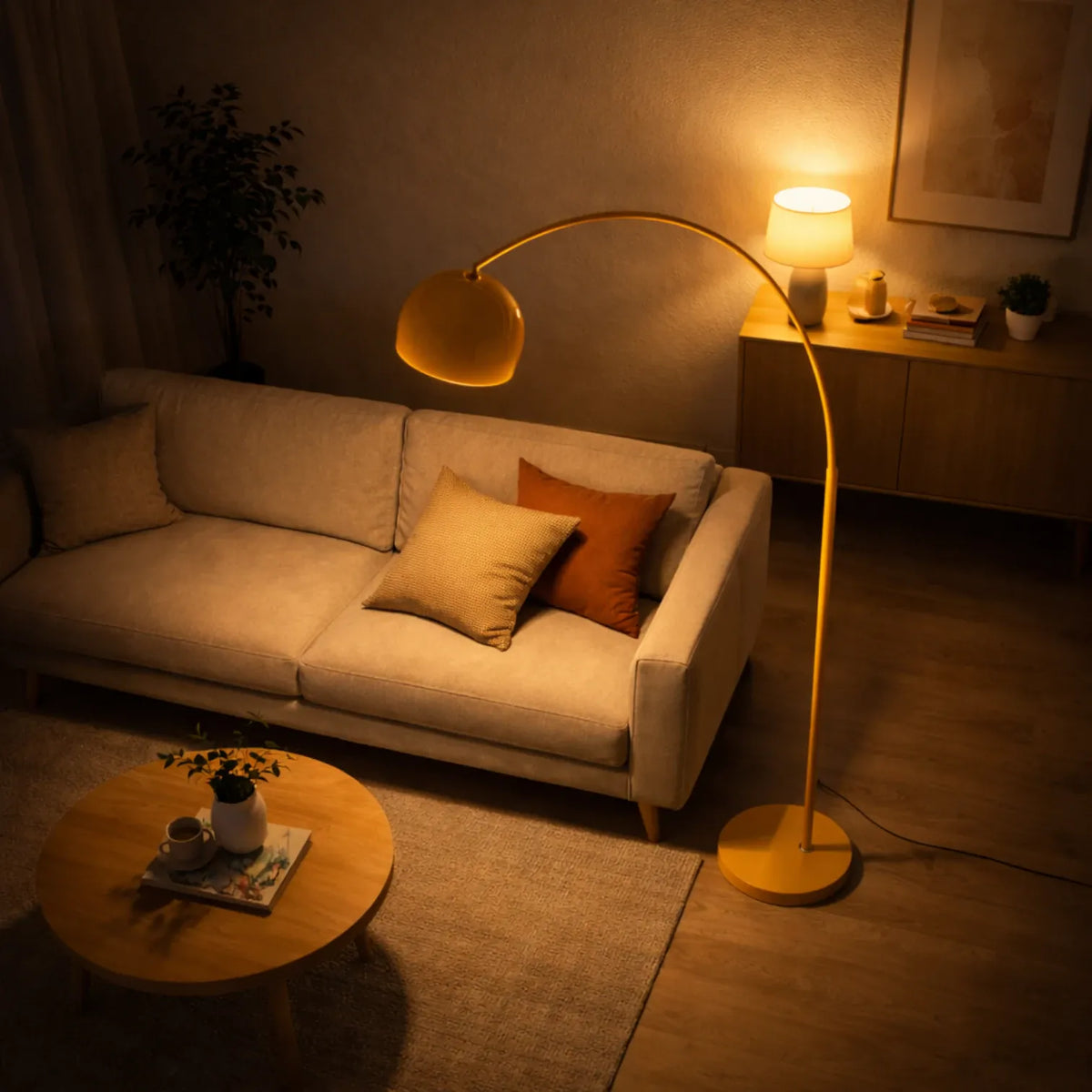 Rise-Light Stehlampe bogen