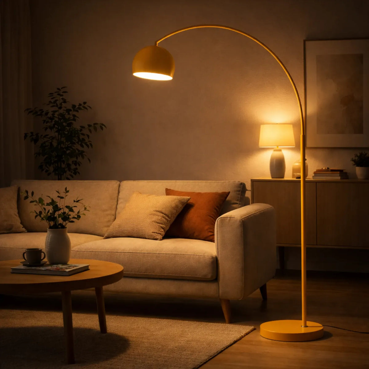 Rise-Light Stehlampe bogen
