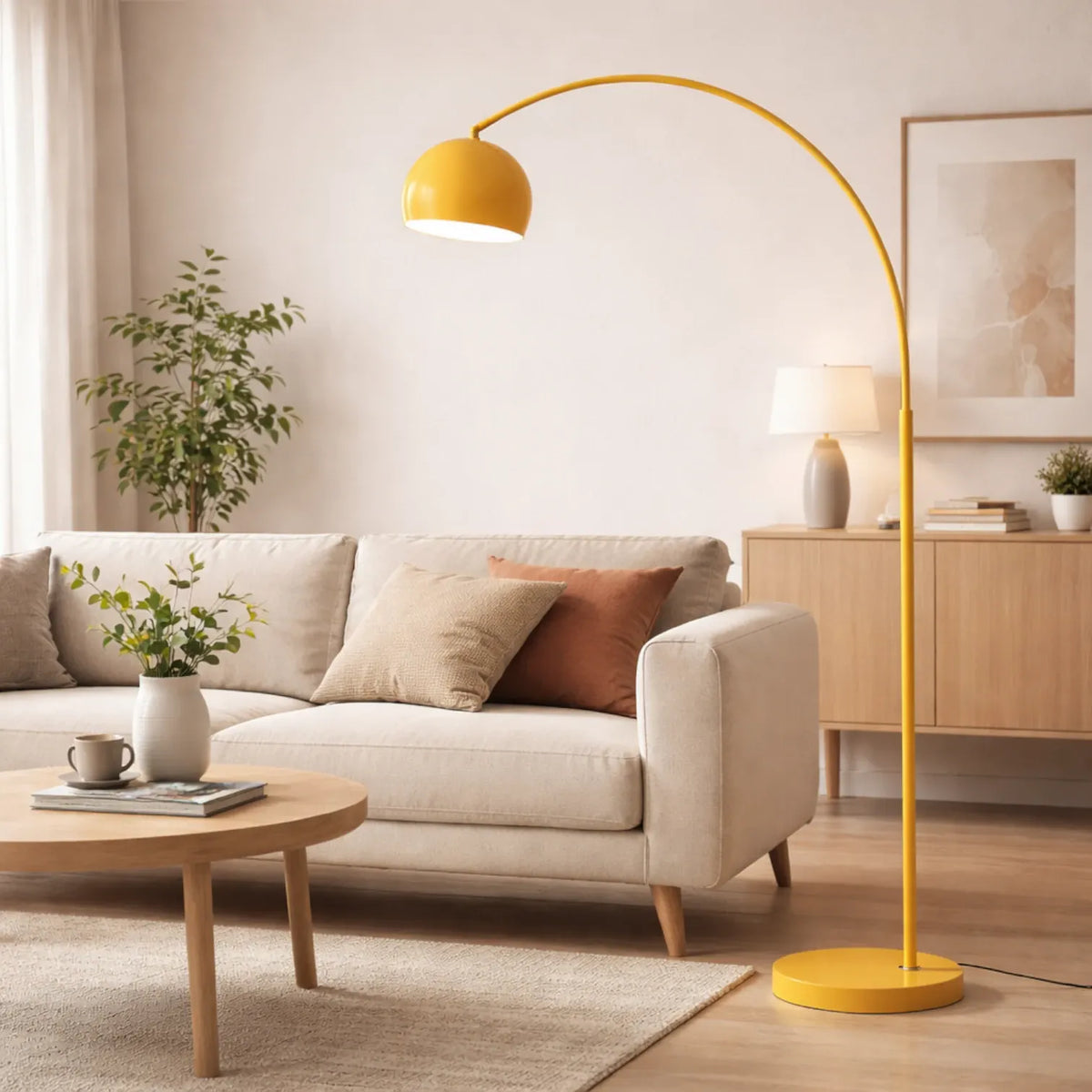 Rise-Light Gelb Stehlampe bogen