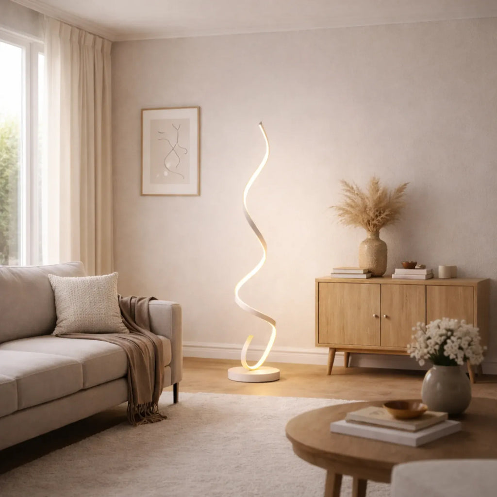 Rise-Light Schwarz Stehlampe modern wohnzimmer