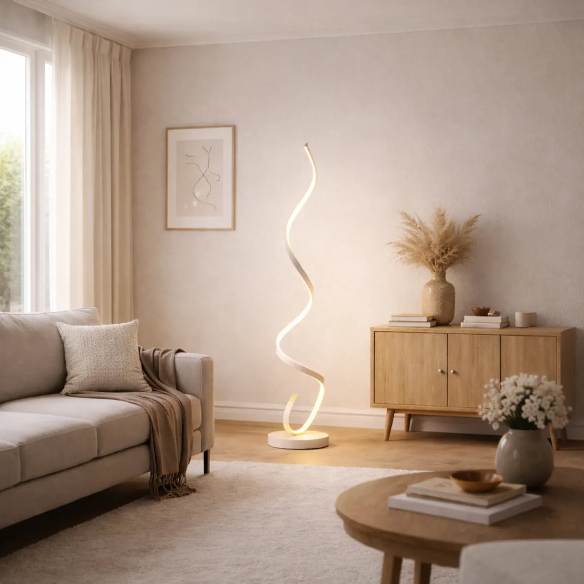 Rise-Light Schwarz Stehlampe modern wohnzimmer