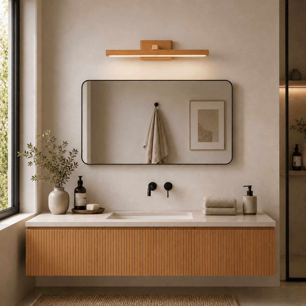 Rise-Light bois Wandleuchte aus holz