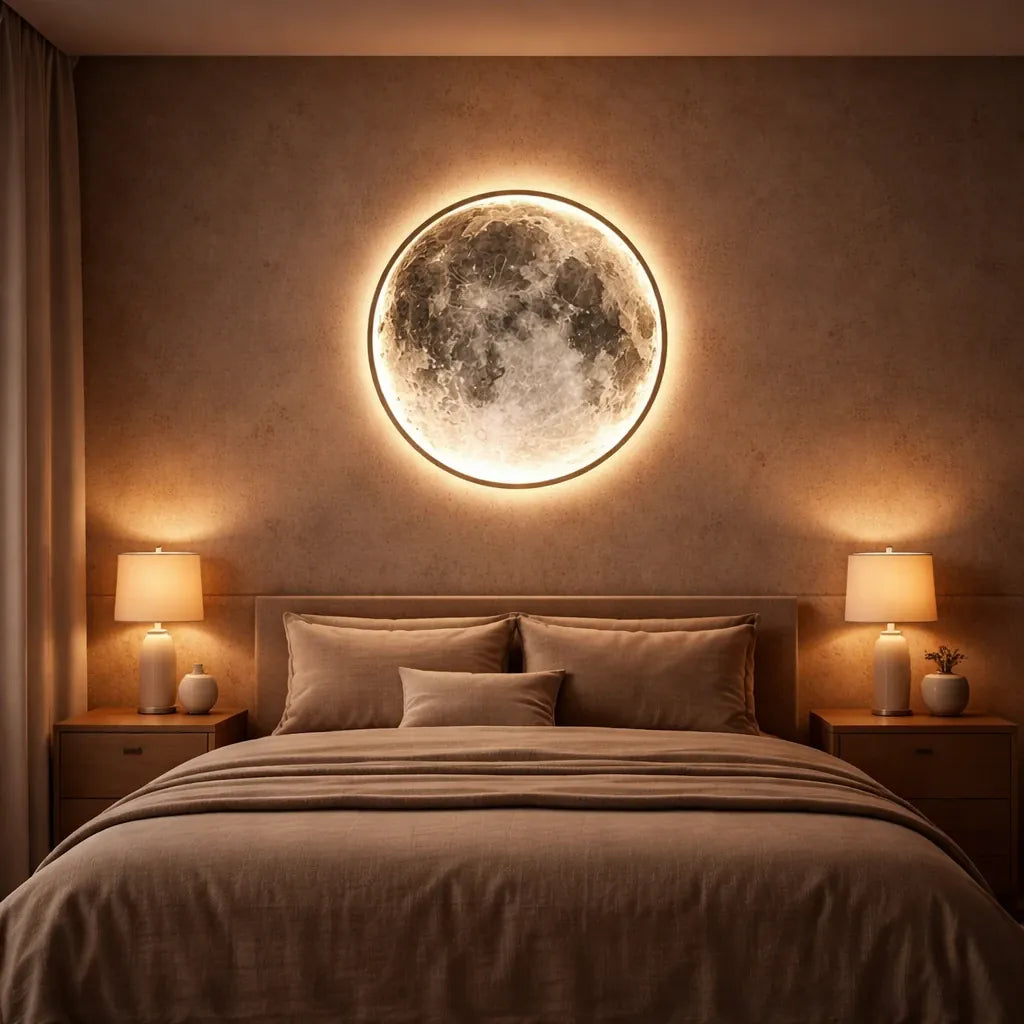 Rise-Light Wandleuchte innen circle moon