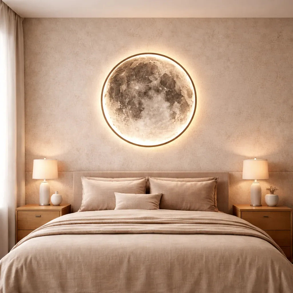 Rise-Light Wandleuchte innen circle moon