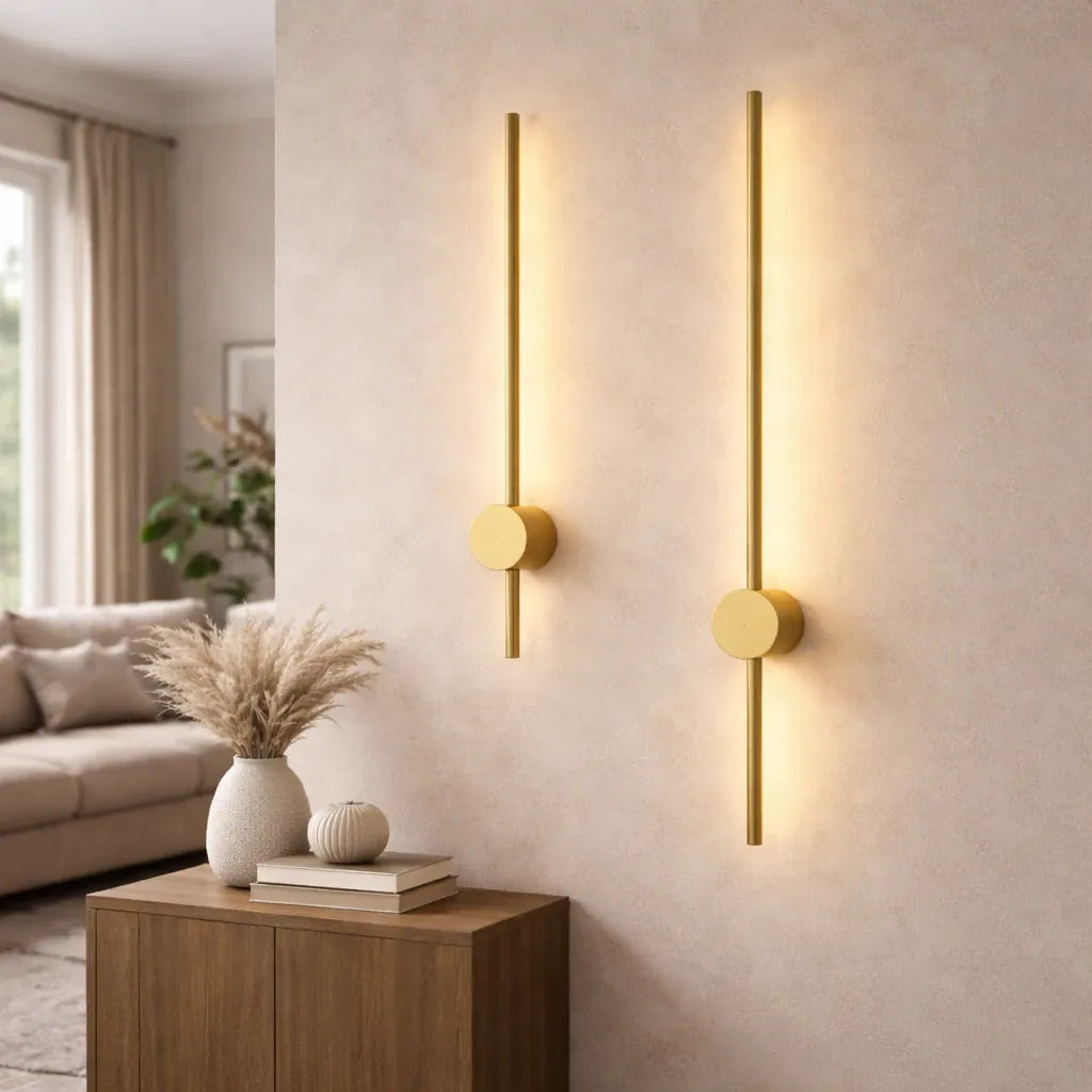 Rise-Light Gold / 60 cm Wandleuchte innen