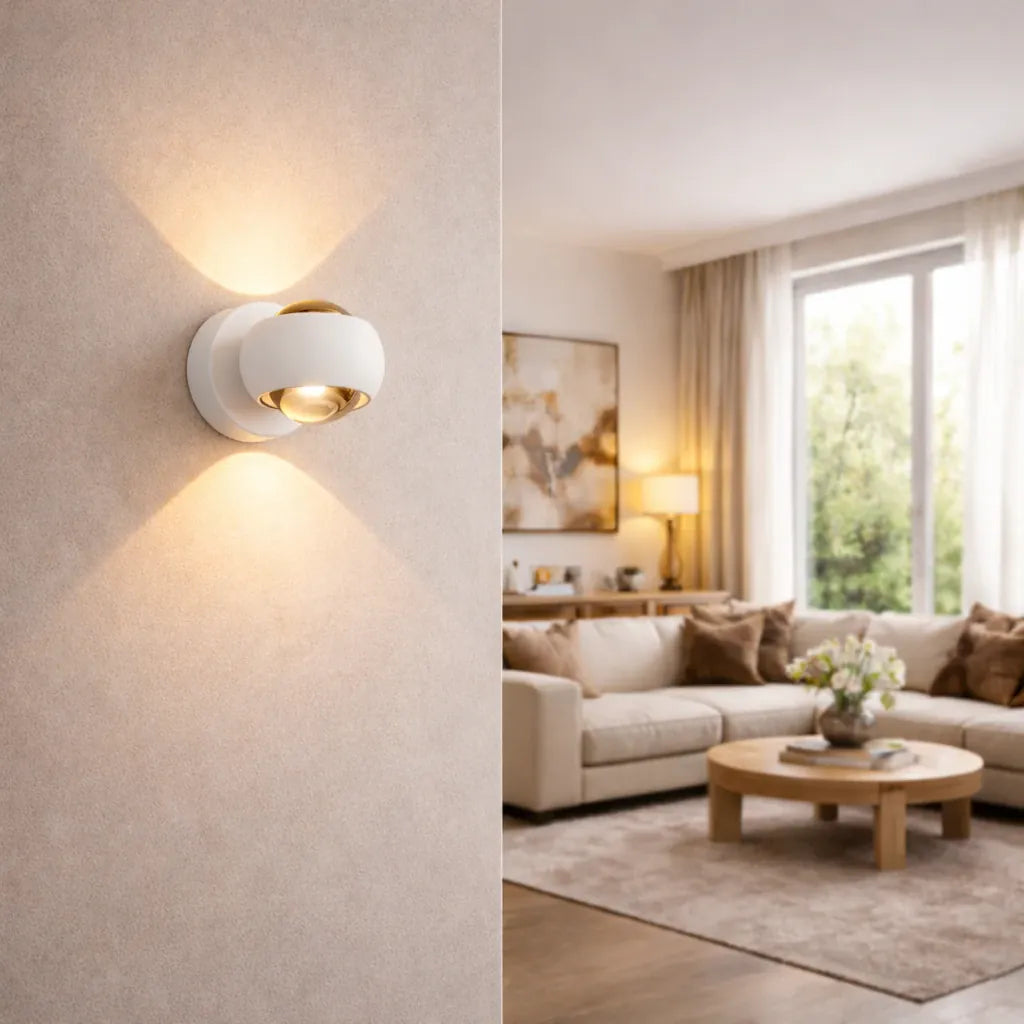Rise-Light Weiß Wandleuchte modern skandinavisch