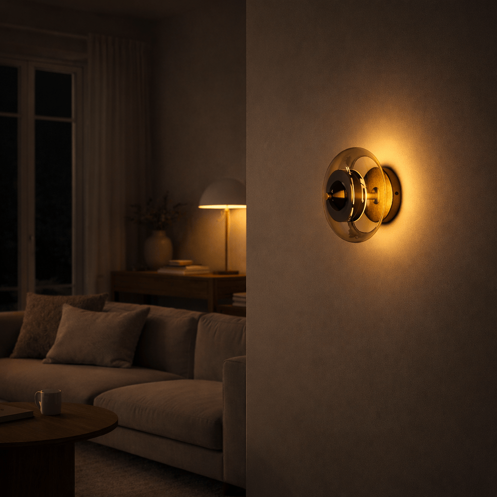 Rise-Light Wandleuchten aus glas
