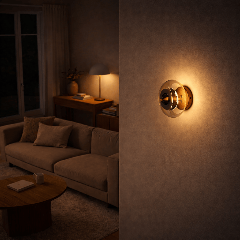 Rise-Light Wandleuchten aus glas