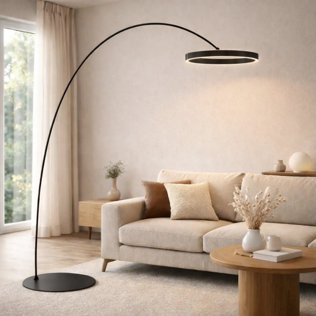 Rise-Light Schwarz Wohnzimmerlampe stehlampe
